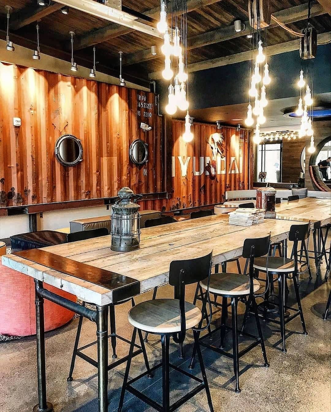 A dry haven on a wet weekend 🌧️ 📷 by @littleoak_ontheroad #hotelzephyrsf #hotellobby #shipyardchic #interiordesign #coolinteriors